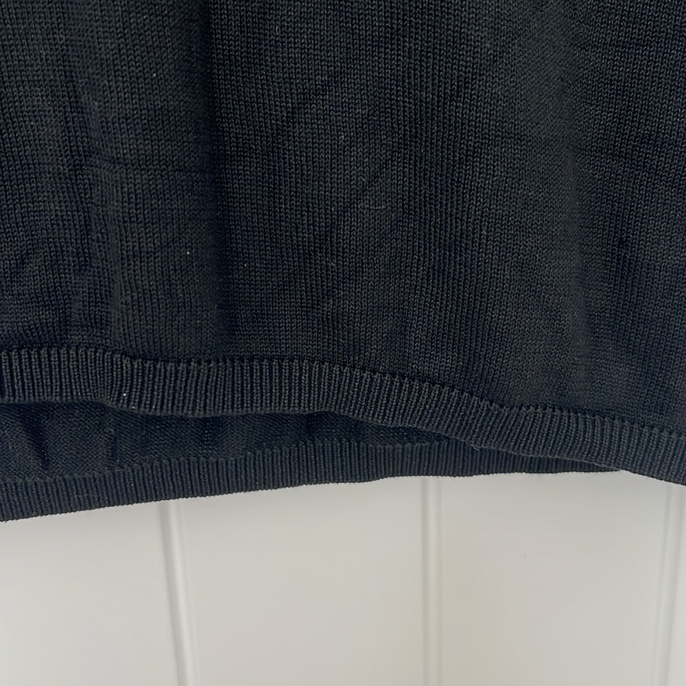 August silk, size, small, black, short sleeve, high neck, 100% silk sweater - Picture 4 of 8